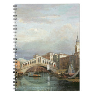View of the Rialto Bridge in Venice Spiral Notebook