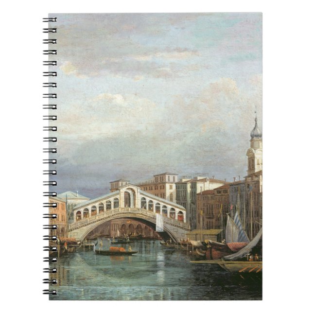 View of the Rialto Bridge in Venice Spiral Notebook (Front)