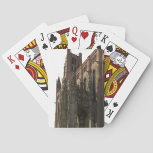 View of the right side with the canopied porch (ph playing cards