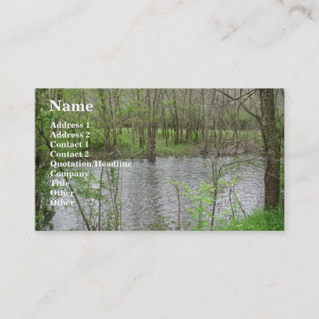 View of the River Business Card (Front)