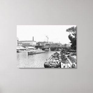 View of the River Spree, Berlin, c.1910 Canvas Print