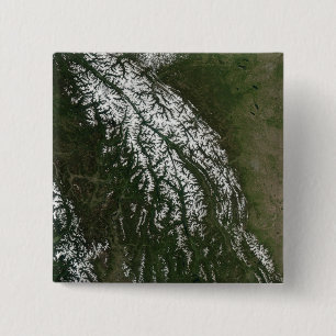 View of the Rocky Mountains 15 Cm Square Badge