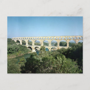 View of the Roman aqueduct, built c.19 BC Postcard