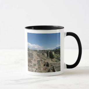 View of the ruined city mug
