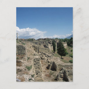 View of the ruined city postcard