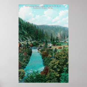 View of the Sacramento River Canyon on SP Poster