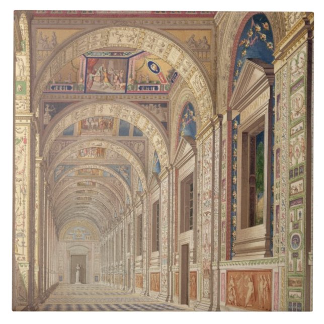 View of the second floor Loggia at the Vatican, wi Tile (Front)
