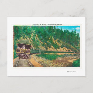 View of the Shasta TrainCow Creek Canyon, OR Postcard