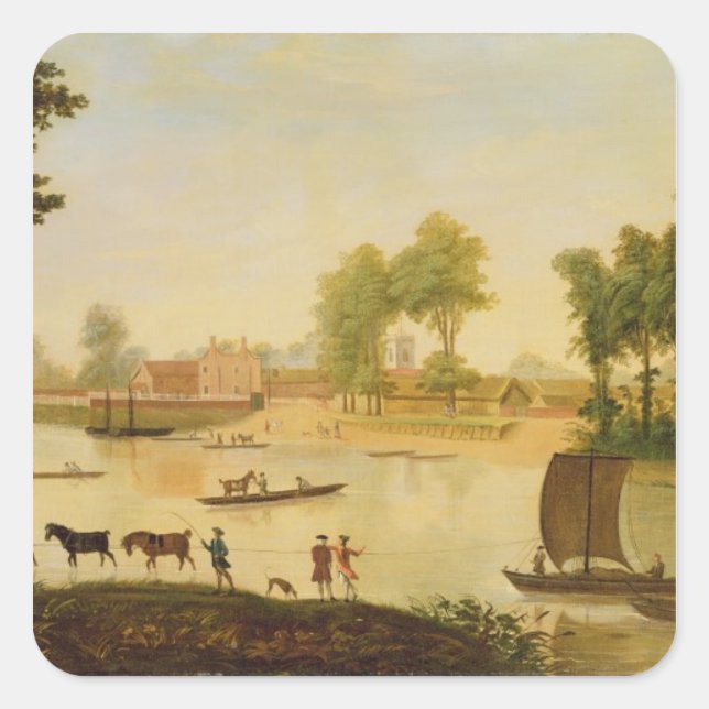 View of the Shepperton on the River Thames, after Square Sticker (Front)