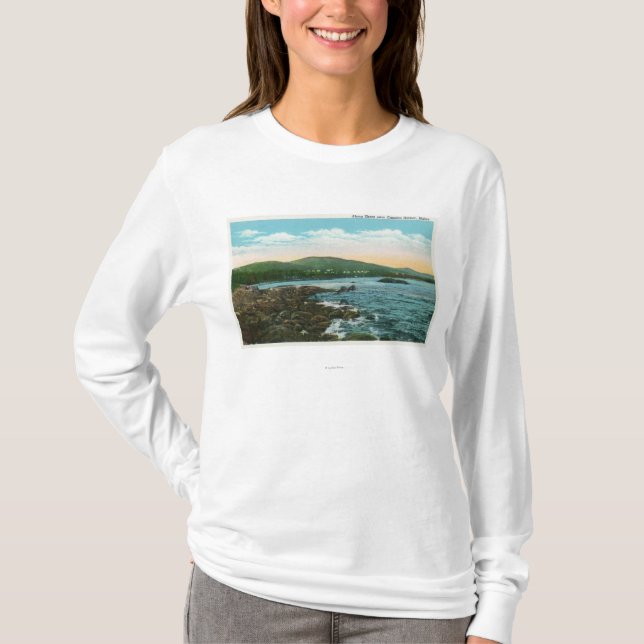 View of the Shore near Camden Harbour T-Shirt (Front)