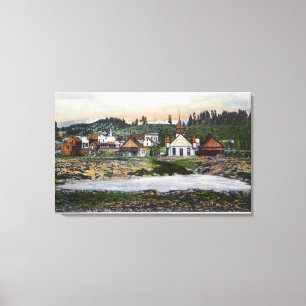 View of the Springs and Town Canvas Print