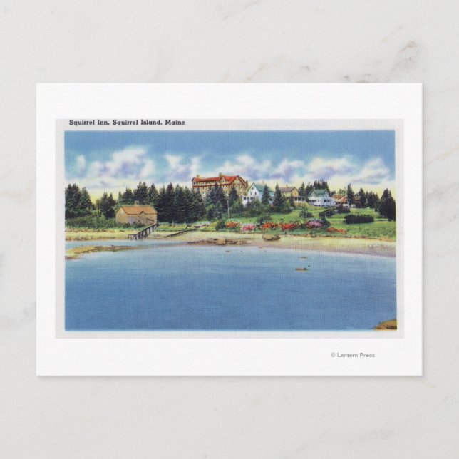 View of the Squirrel Inn on Squirrel Island Postcard (Front)
