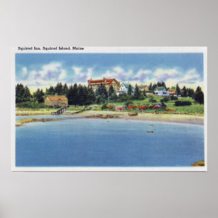 View of the Squirrel Inn on Squirrel Island Poster