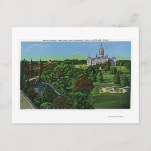 View of the State Capitol Grounds, Memorial Arch Postcard