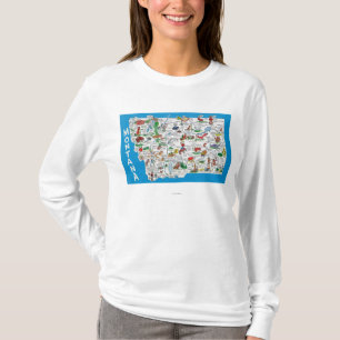 View of the State with Cartoons, Scenic Spots T-Shirt