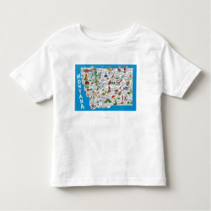 View of the State with Cartoons, Scenic Spots Toddler T-Shirt
