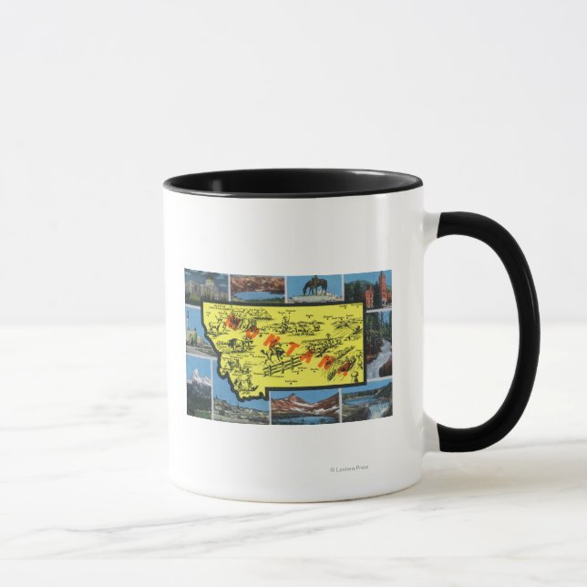 View of the State with Cities, Scenic Views Mug (Right)