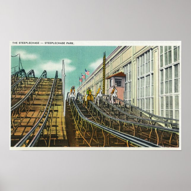 View of the Steeplechase Rollercoaster Poster (Front)