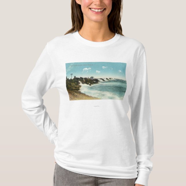 View of the Surf and Breakwater T-Shirt (Front)