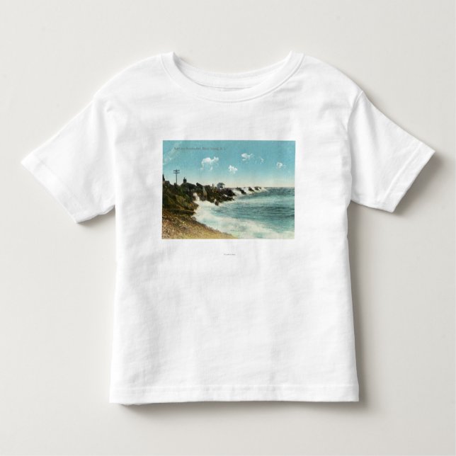 View of the Surf and Breakwater Toddler T-Shirt (Front)