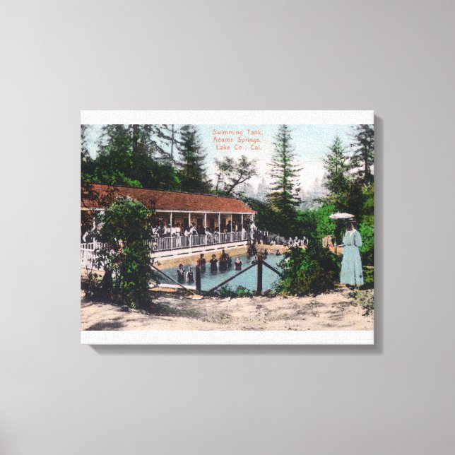 View of the Swimming PoolAdams Springs, CA Canvas Print (Front)