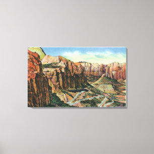 View of the Switch Back, Mt. Carmel Highway Canvas Print