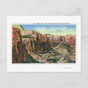 View of the Switch Back, Mt. Carmel Highway Postcard