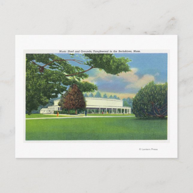 View of the Tanglewood Music Shed and Grounds Postcard (Front)