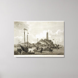 View of the Tchin Shan, or Golden Island, in the Y Canvas Print