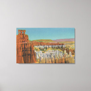 View of the Temple of Osiris Canvas Print