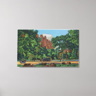 View of the Temple of Sinawava Canvas Print