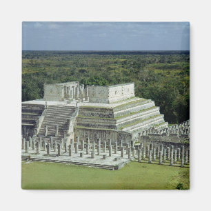 View of the Temple of the Warriors  post 150 AD Magnet