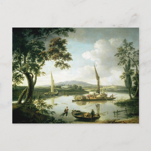 View of the Thames from Keen Edge Ferry Postcard (Front)