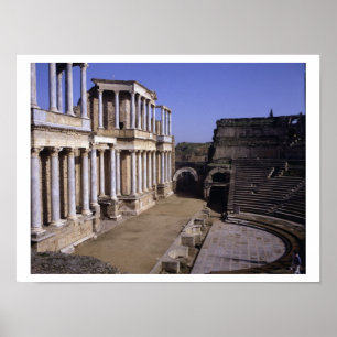 View of the theatre, begun 24 BC (photo) Poster
