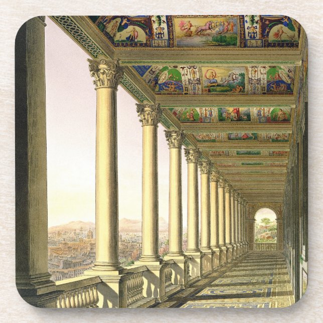 View of the third floor Loggia at the Vatican, wit Coaster (Front)