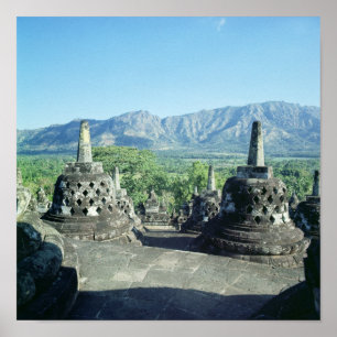 View of the three circular terraces poster