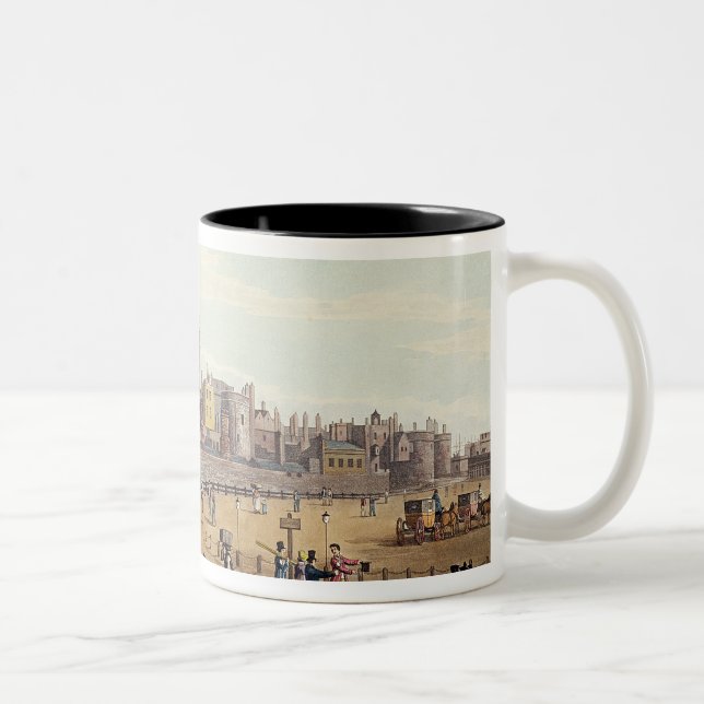View of the Tower of London Two-Tone Coffee Mug (Right)