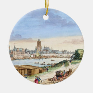 View of the Town of Frankfurt, facing south (print Ceramic Tree Decoration