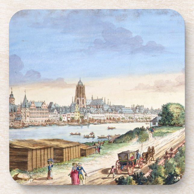 View of the Town of Frankfurt, facing south (print Coaster (Front)