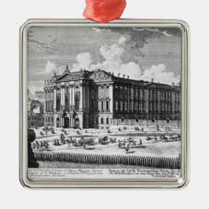View of the Trautson Palace built for Count Metal Tree Decoration