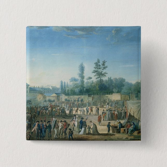 View of the Tuileries 15 Cm Square Badge (Front)