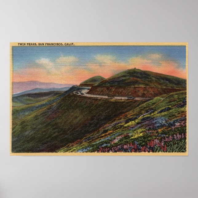 View of the Twin Peaks & Highway Poster (Front)