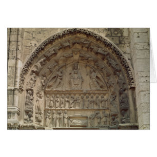 View of the tympanum depicting the Madonna