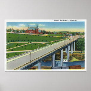 View of the Viaduct and Exterior of the Armoury Poster