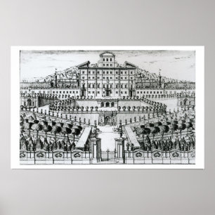View of the Villa Aldobrandini from the garden (en Poster