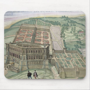 View of the Villa Farnese and the Gardens, from 'C Mouse Pad