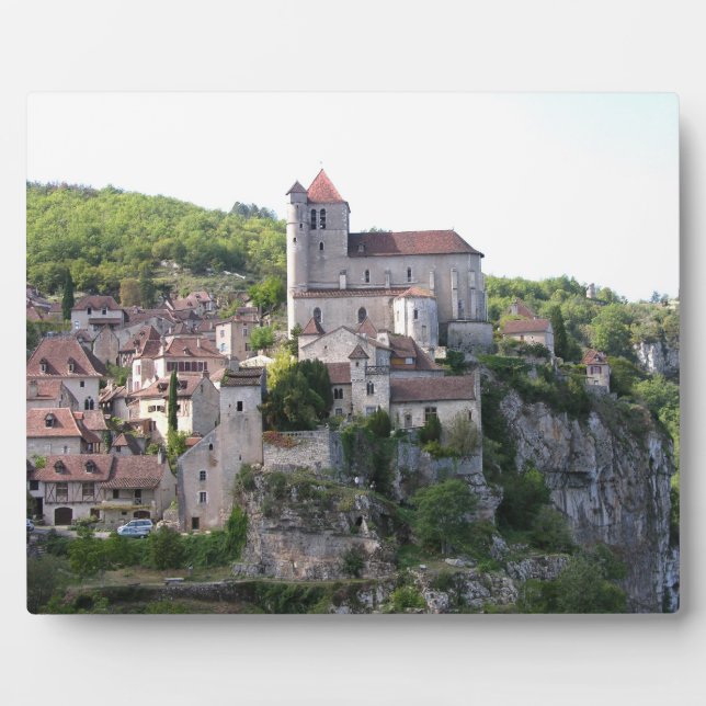View of the village and the church (photo) 3 plaque (Front)