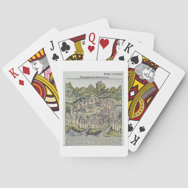 View of the walled city of Constantinople, from th Playing Cards (Back)