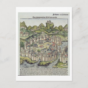 View of the walled city of Constantinople, from th Postcard