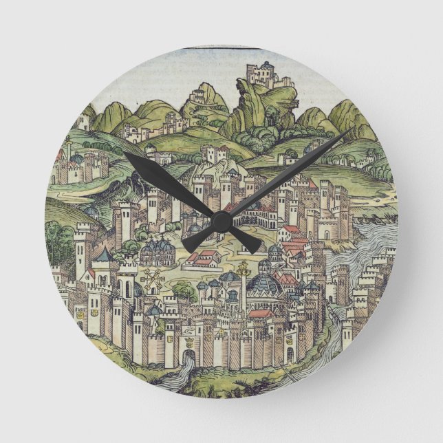 View of the walled city of Constantinople, from th Round Clock (Front)
